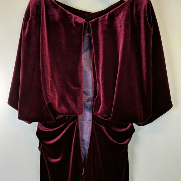 Talbot Runhof Lobata Velvet Capelet Gown - Picture 3 of 6